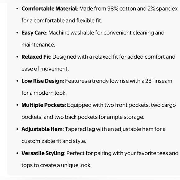 Jessica Simpson Olive Women's Cropped Cargo Low Rise Pants - Picture 8 of 8